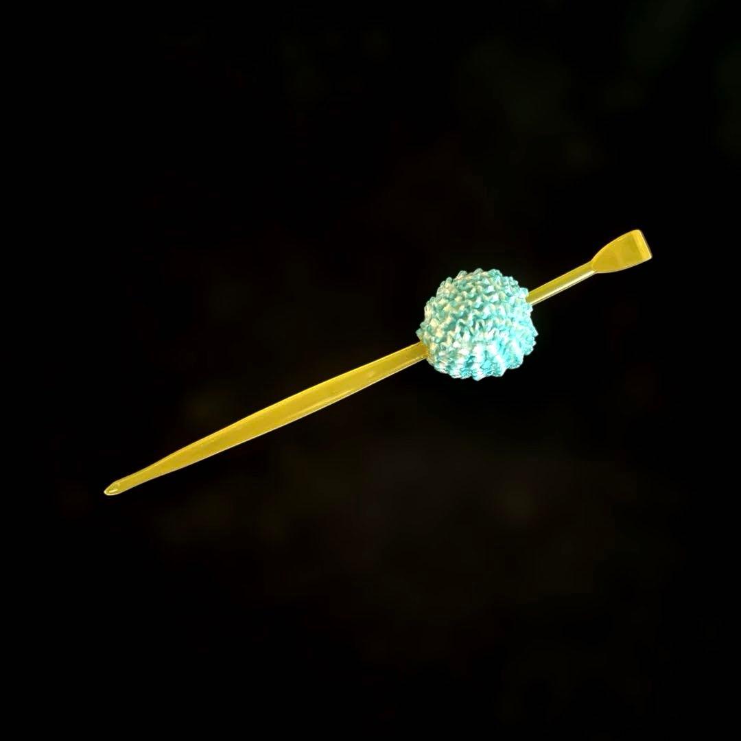 日本髪 髪飾り 七五三(7歳)～成人式 (ブルー×ピンク)