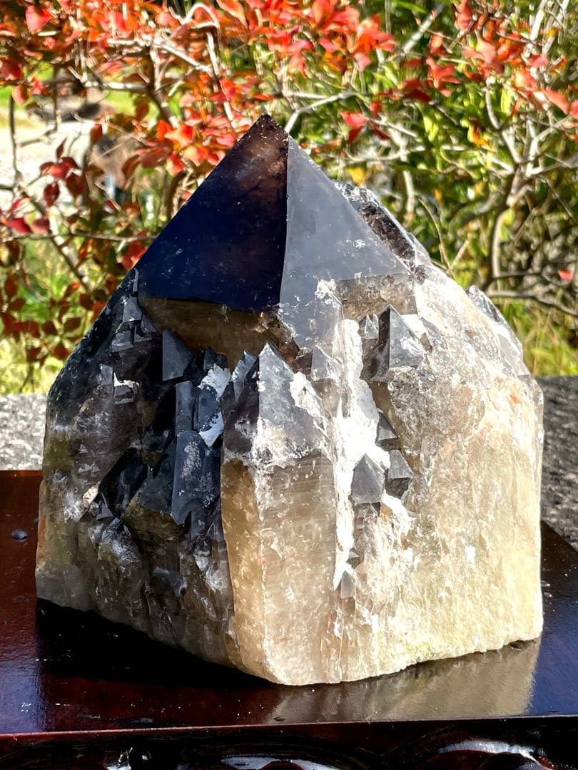 希少　BIG スモーキーエレスチャル　城塞☆要塞　骸骨水晶　天然石　原石　置物