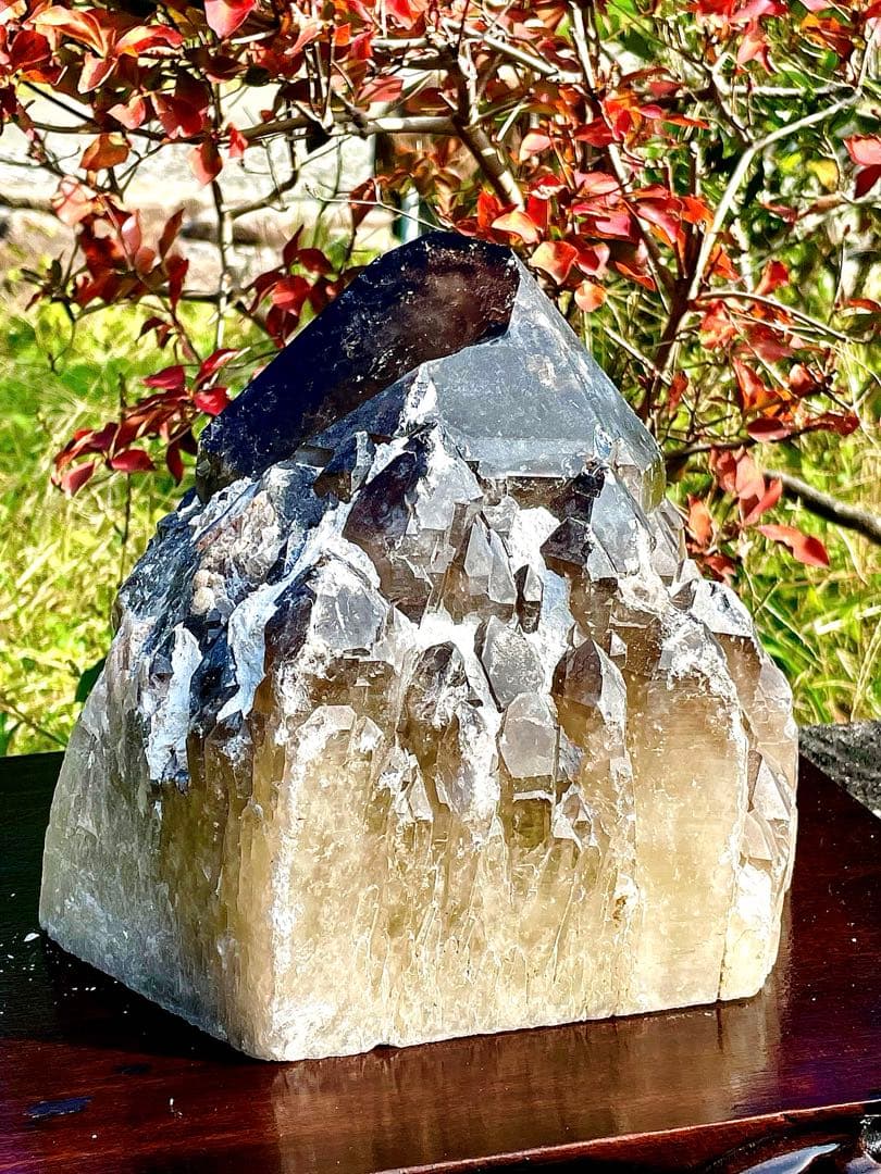 希少　BIG スモーキーエレスチャル　城塞☆要塞　骸骨水晶　天然石　原石　置物