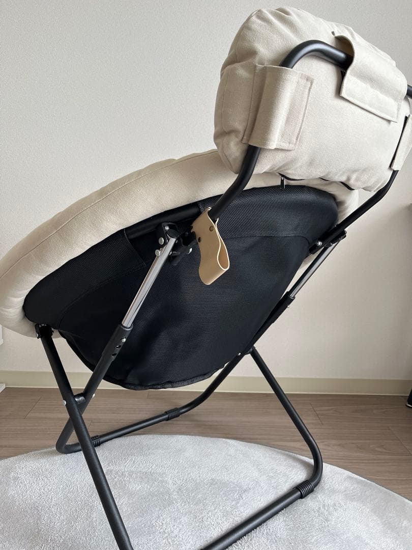 2way フォールディングチェア キャンバス ベージュ　一脚
