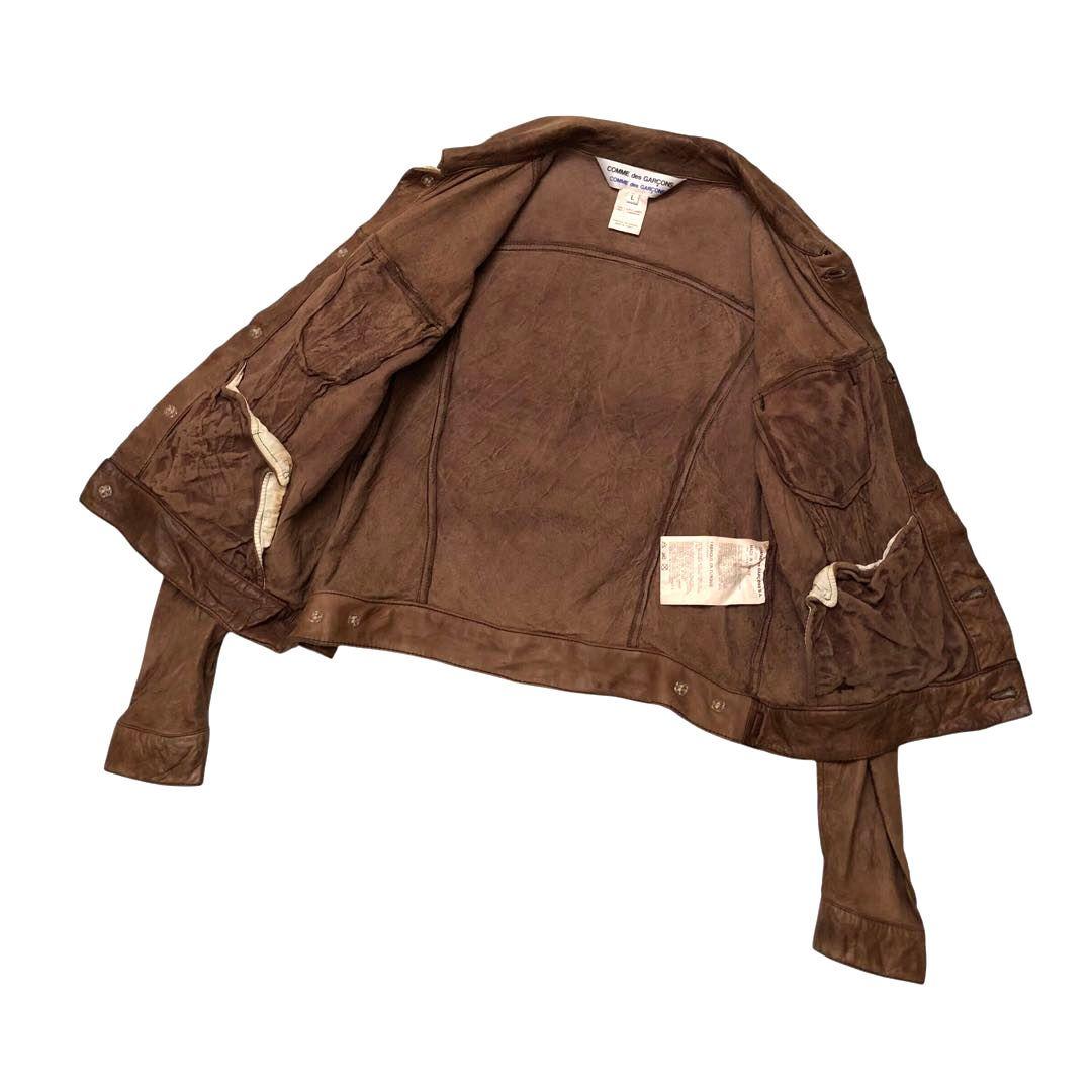 ★ラムレザー★コムデギャルソン トラッカージャケット ブラウン L コムコム