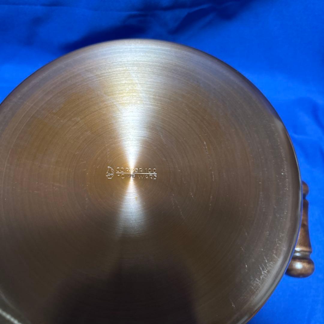 【新品】22cm 銅製 深型 両手鍋 新光金属 COPPER100