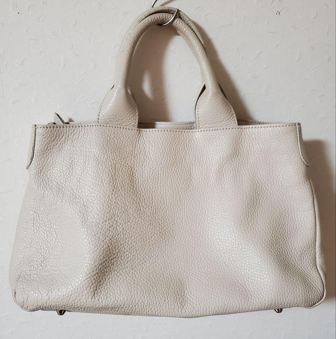 AL SOLITOアルソリト　イタリア　レザートートバッグ オフホワイト