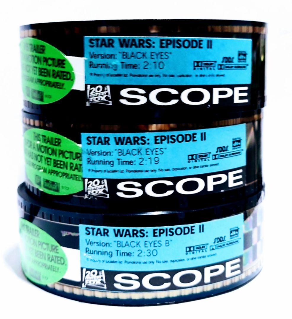 希少★スターウォーズ エピソード2 予告編35mmフィルム3本セット！！