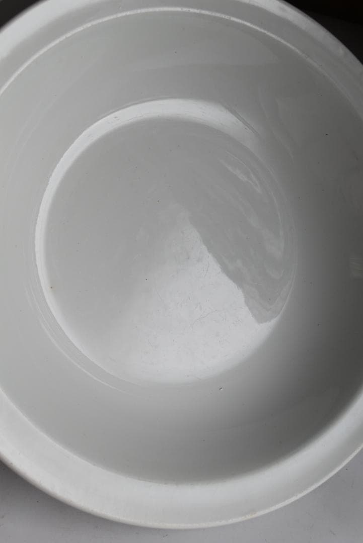 美品クレイユモントロー　白釉サラディエ（31㎝）フランスアンティーク