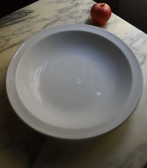 美品クレイユモントロー　白釉サラディエ（31㎝）フランスアンティーク