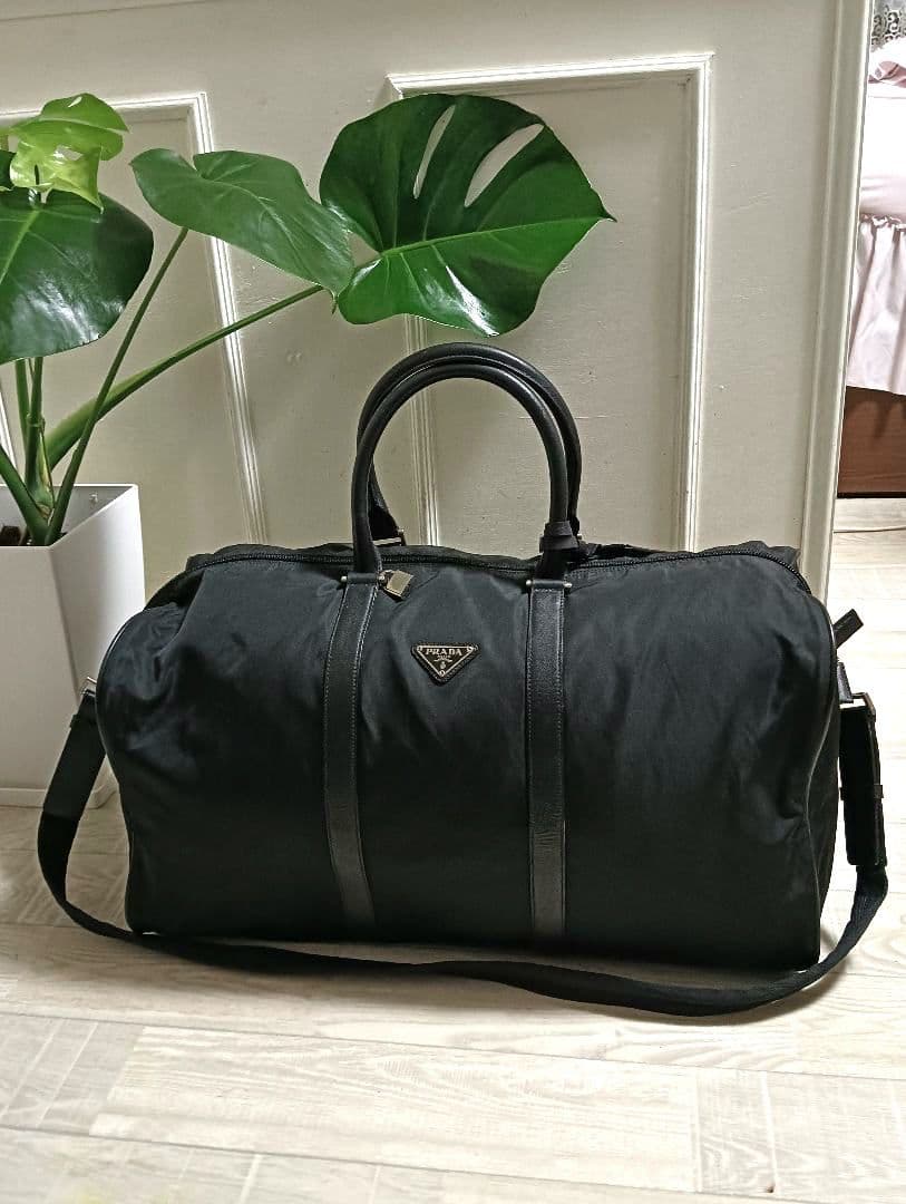 PRADA 2wayブラック ボストンショルダーバッグ★美品★