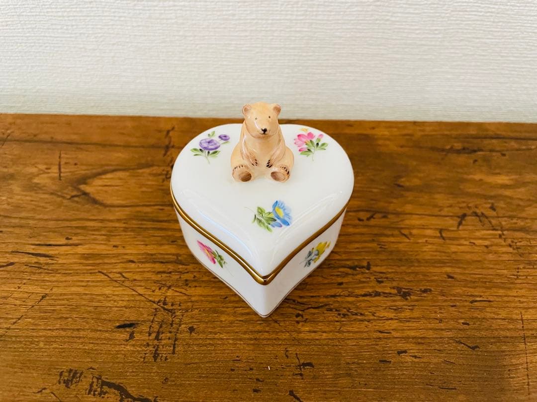 ヘレンド HEREND ミルフルール クマ 小物入れ ベア ボンボニエール