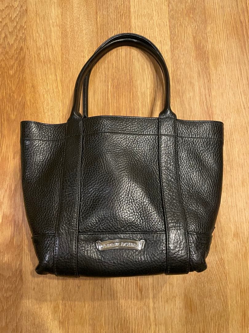 クロムハーツ　ブラック レザー ミニトートバッグ　インボイス付き！