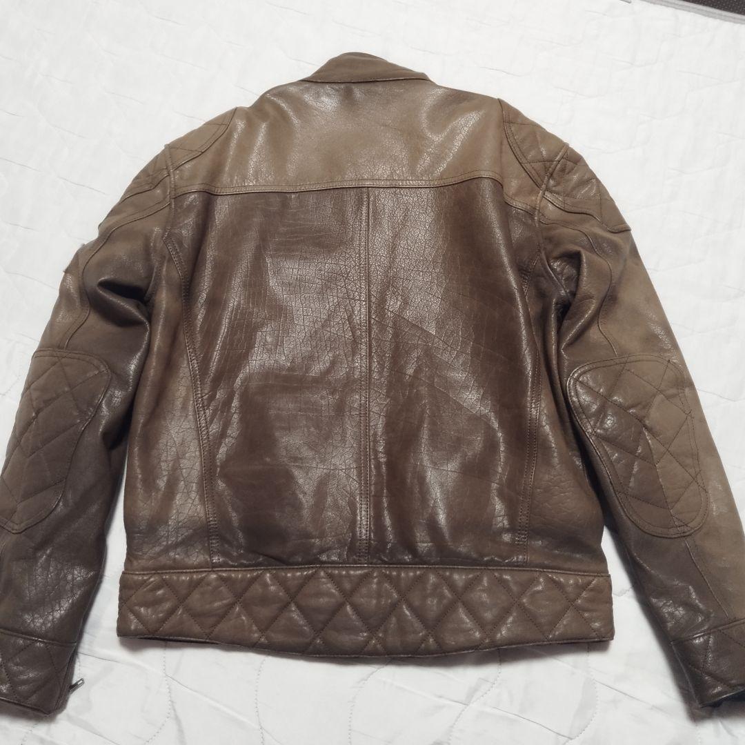 A.J.S 英国ライダースジャケット レザージャケットブラウン イギリス 茶色