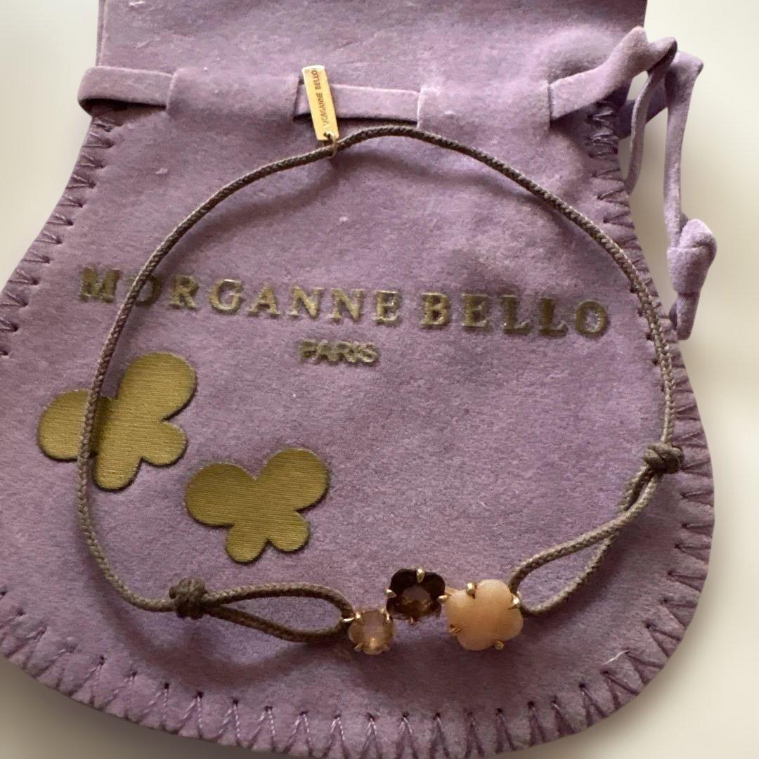 SALE Morgane Bello クローバーモチーフ　k18紐ブレスレット