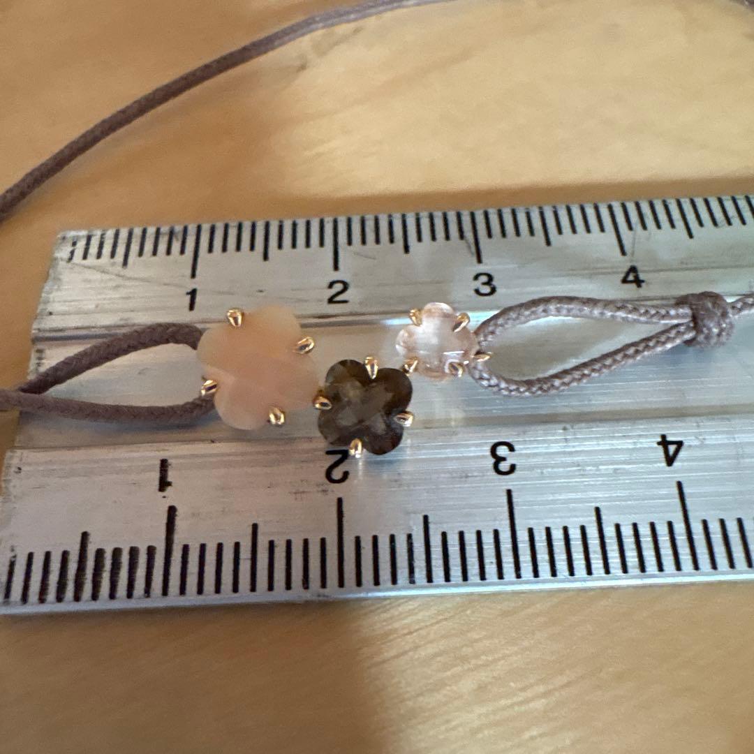 SALE Morgane Bello クローバーモチーフ　k18紐ブレスレット