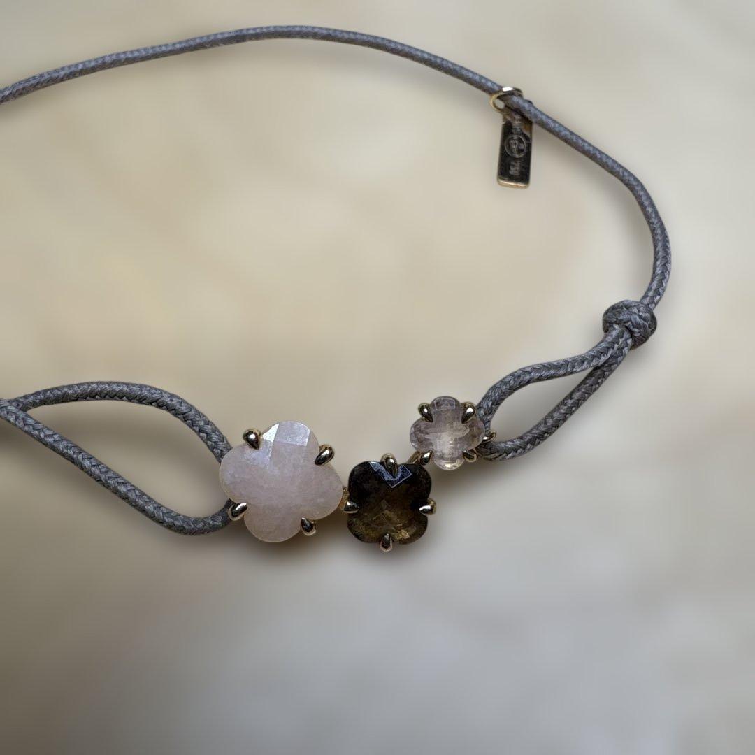 SALE Morgane Bello クローバーモチーフ　k18紐ブレスレット