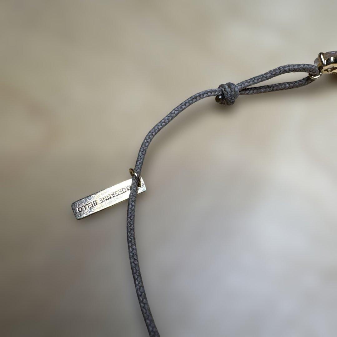 SALE Morgane Bello クローバーモチーフ　k18紐ブレスレット