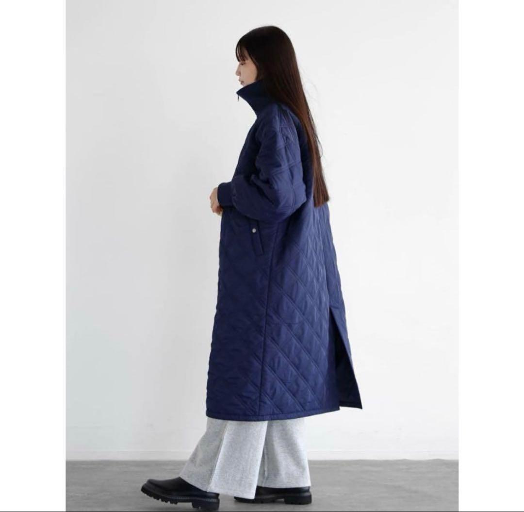 【定価3.3万】ヤマダヤネイビー キルティング ロングコート