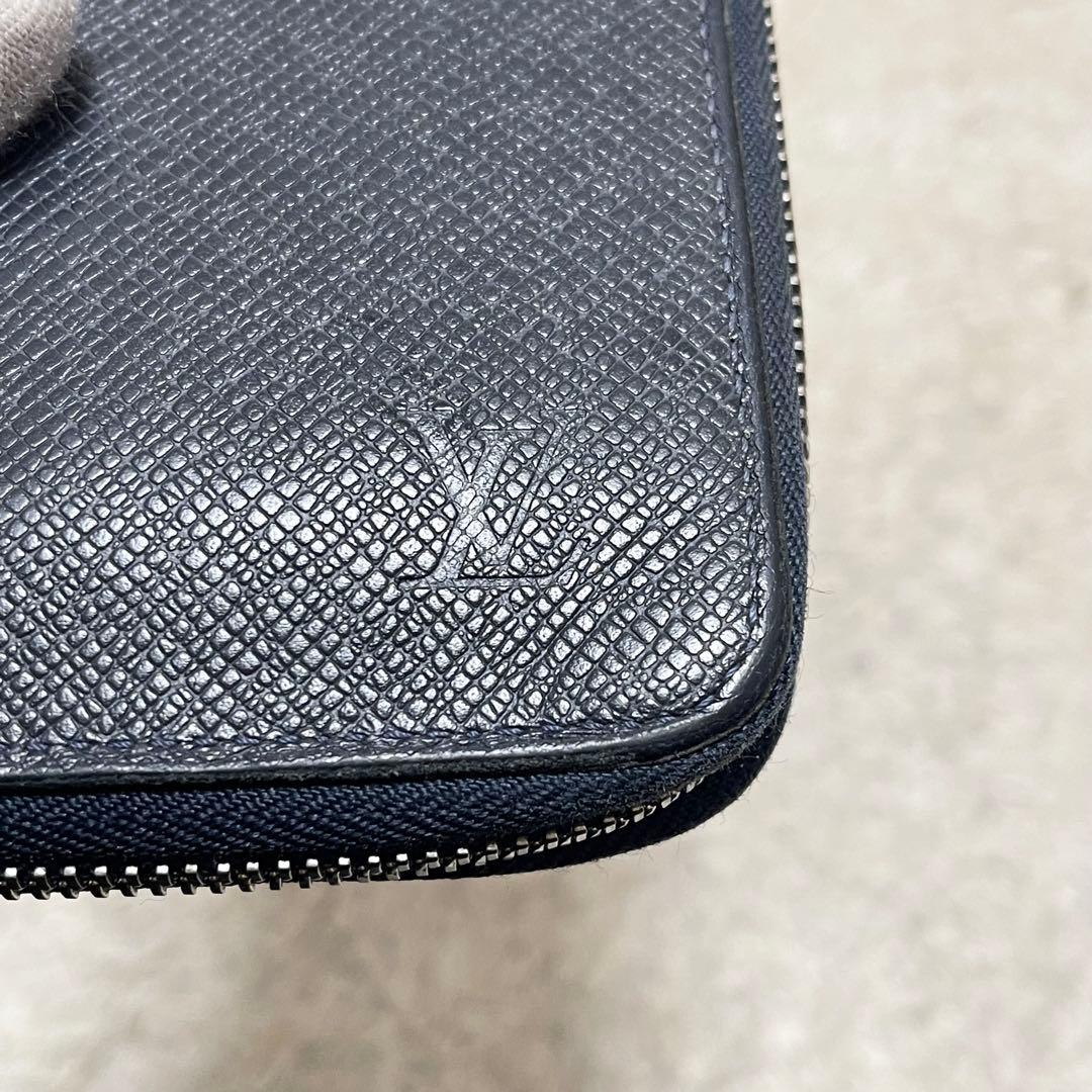 【美品】ルイヴィトン 長財布　ジッピーウォレット　ヴェルティカル　タイガ　紺系