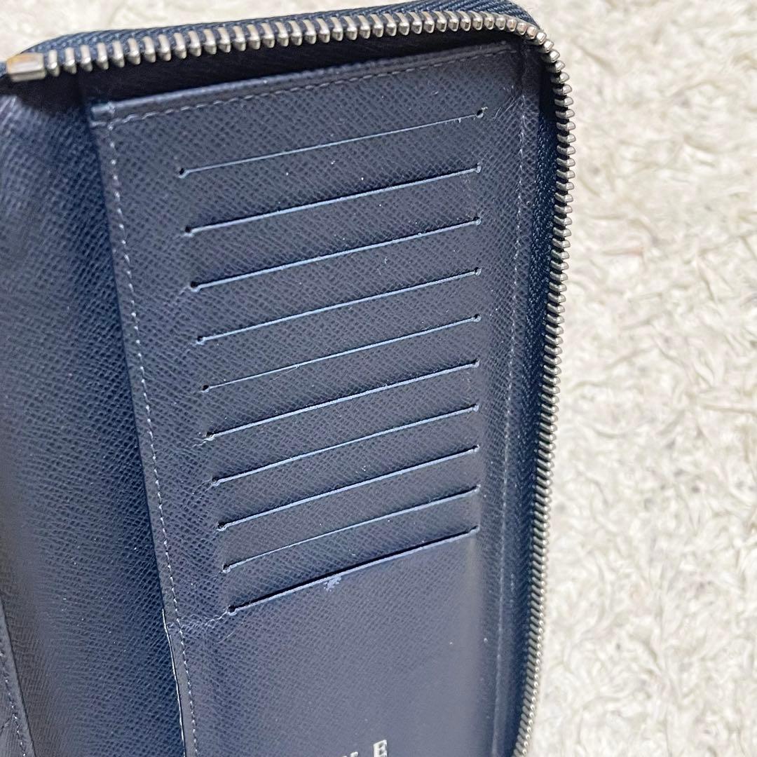 【美品】ルイヴィトン 長財布　ジッピーウォレット　ヴェルティカル　タイガ　紺系