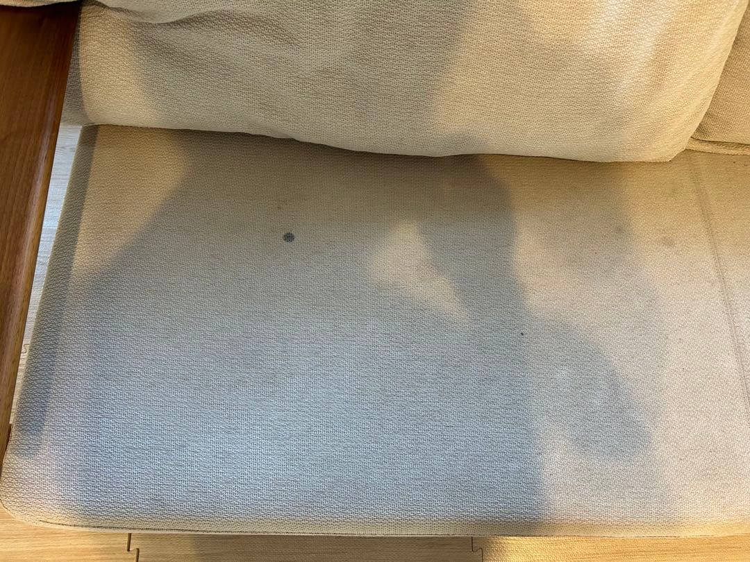 梱包発送頼める便　柏木工CIVIL　ソファ三人掛け　ヘッドクッション付き