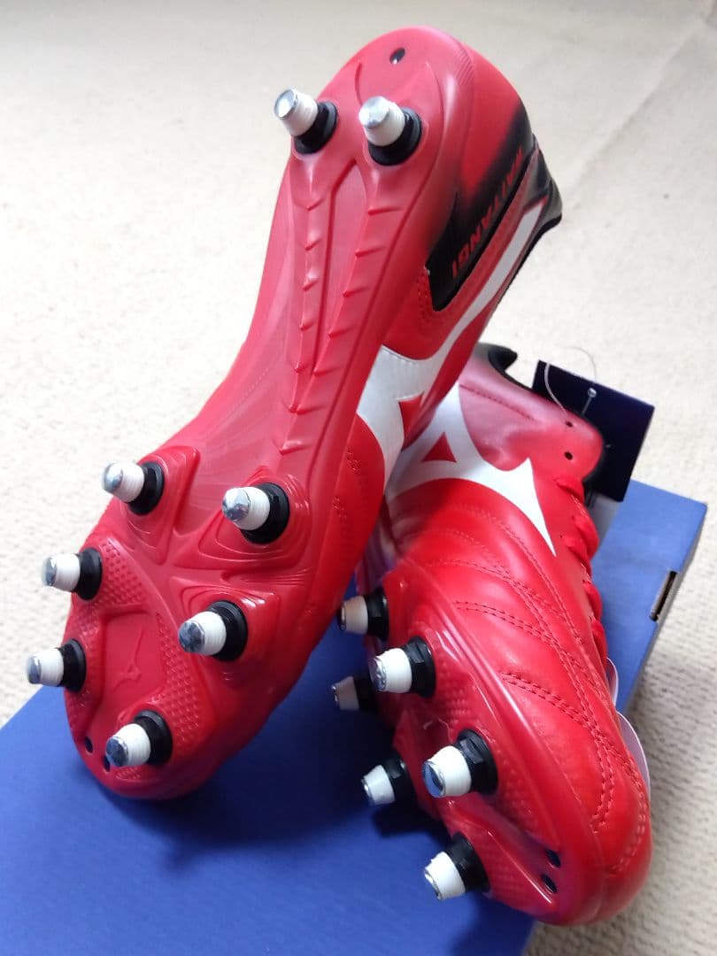 ラグビースパイク／ミズノ／27.0／赤／R1GA200101／新品・未使用品