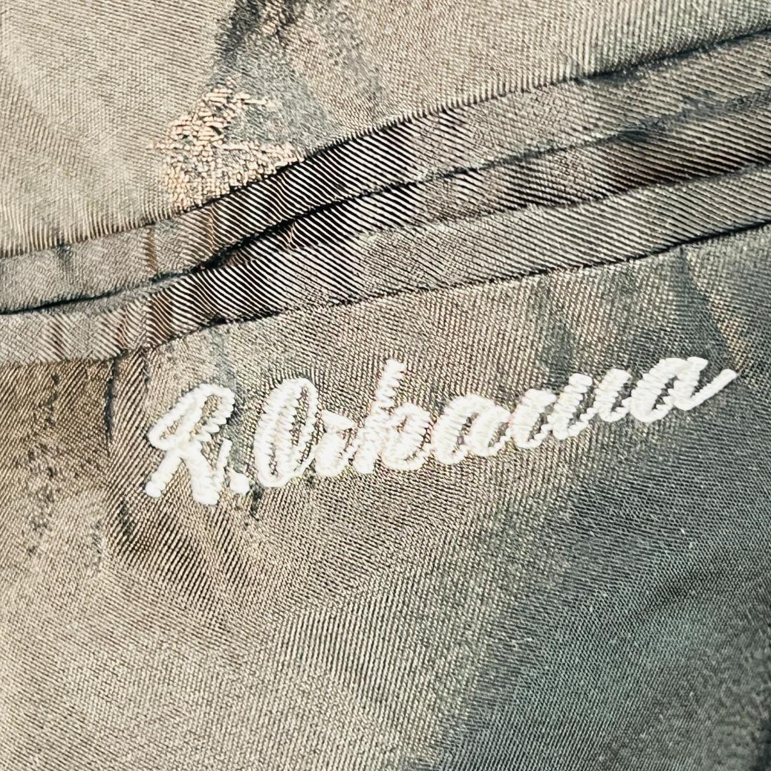 【バーバリーロンドン】ステンカラーコート　黒色　比翼　カシミヤ　裏地総柄　M～L