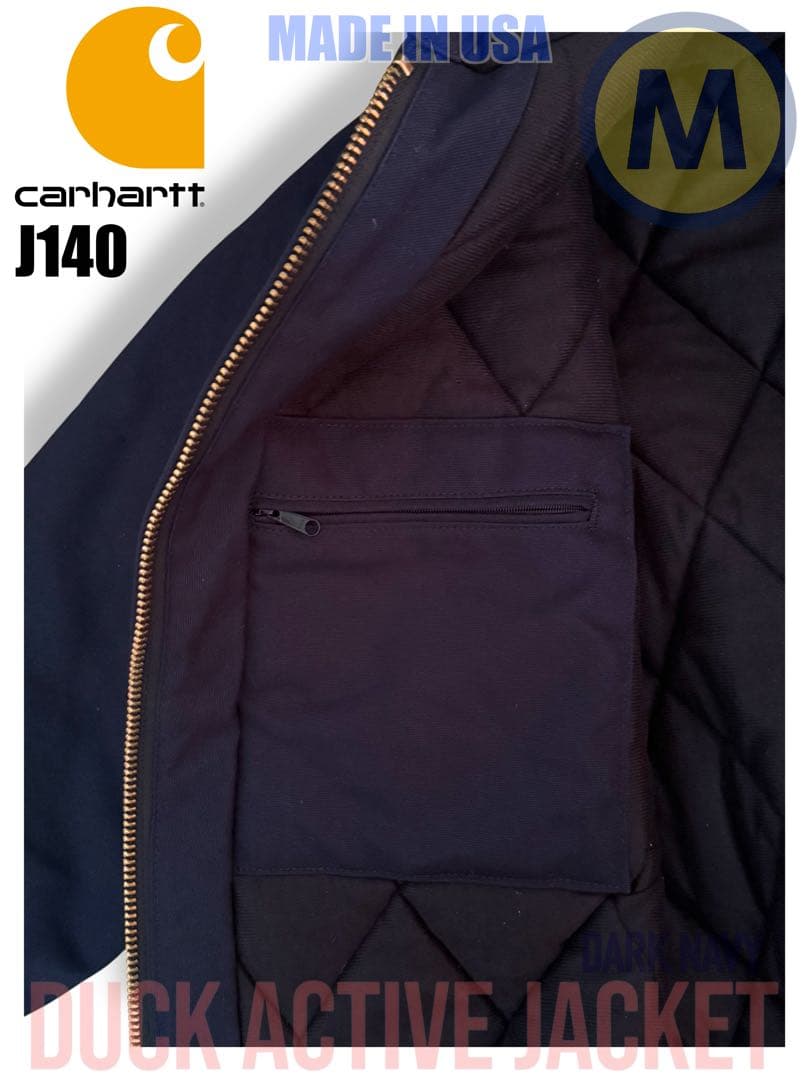 USA製 カーハート アクティブジャケット J140 ダークネイビー Mサイズ