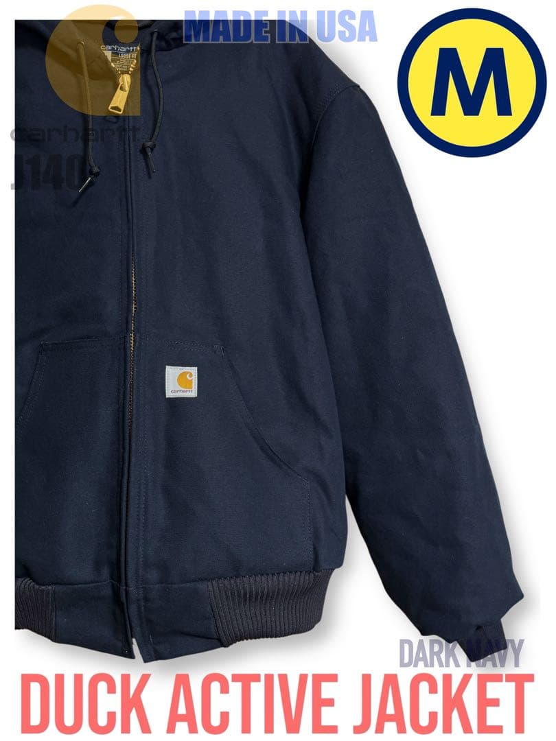 USA製 カーハート アクティブジャケット J140 ダークネイビー Mサイズ
