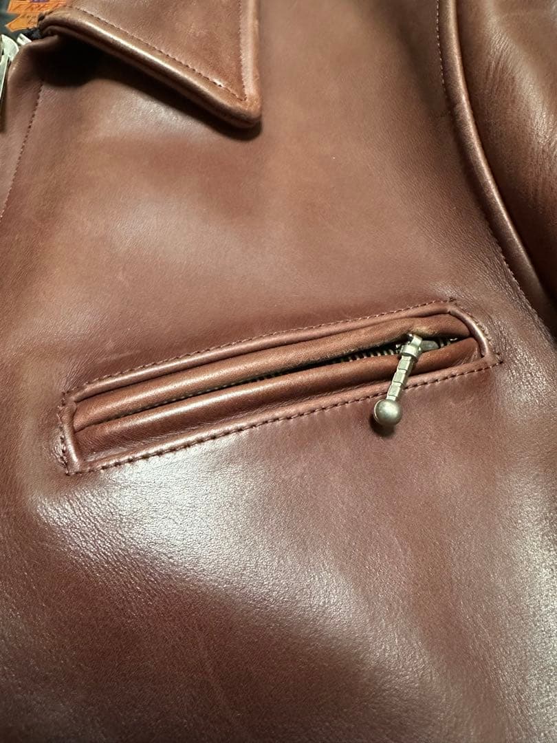 FREEDOM レザージャケット サイズ42 ブラウン