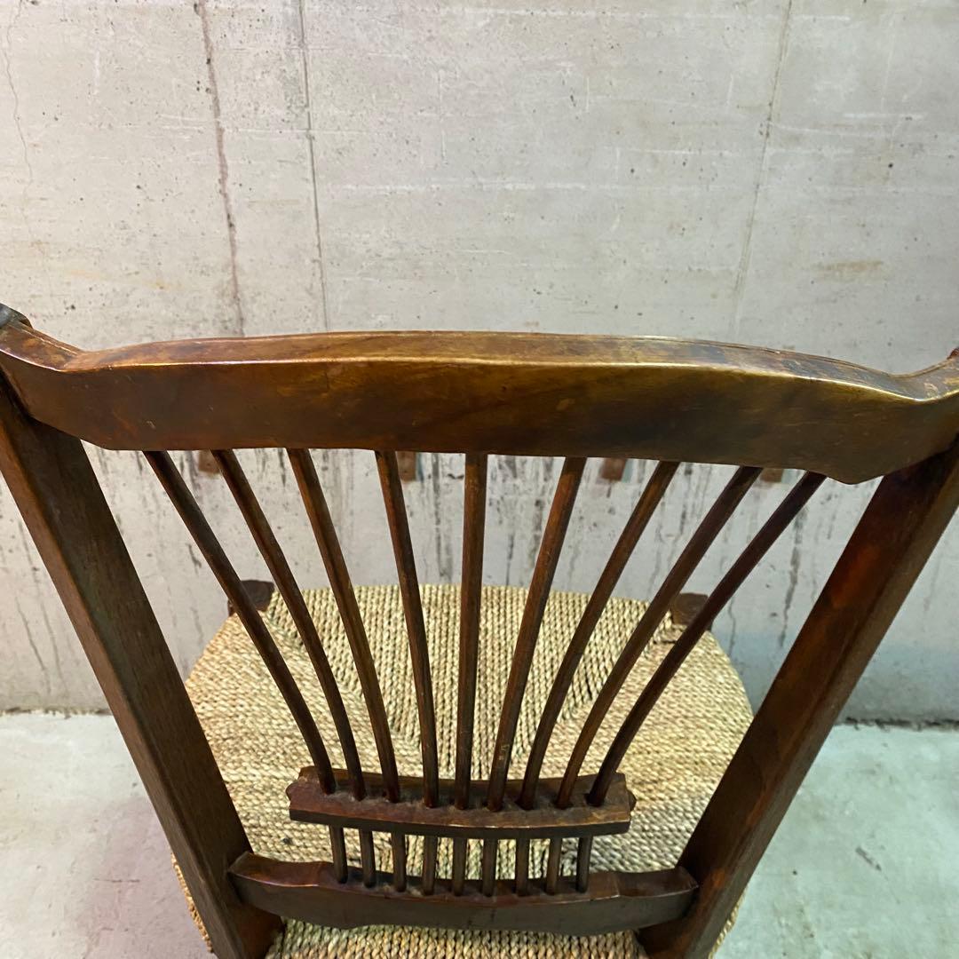 ②西洋　アンティーク　ヴィンテージ　カントリー　ペーパーコード　チェア