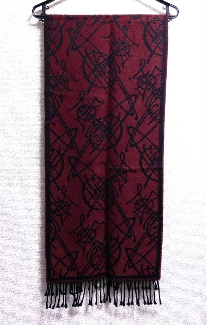 Vivienne Westwood マフラー オーブ柄 リバーシブル レッド