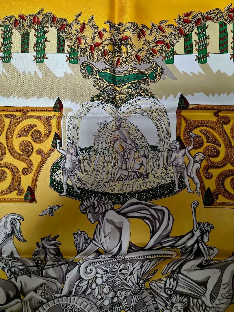 カ*ネ様 未使用 HERMES　エルメス 王の楽園 スカーフ カレ90