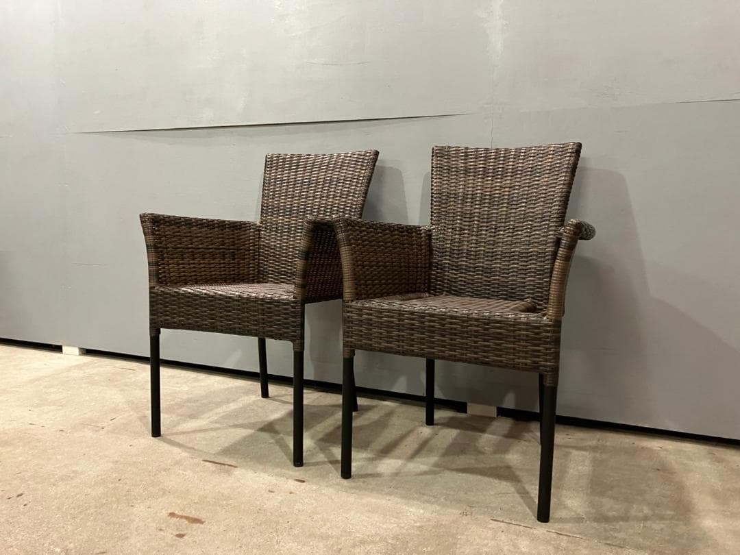 ガーデンチェア カフェチェア アームチェア チェア 2脚セット RWcha7