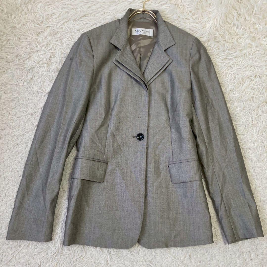 《良品》 Мах mara セットアップ パンツスーツ グレー 42 オフィス