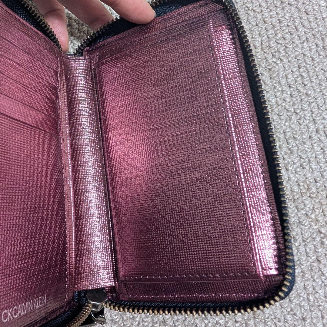 【新品未使用】CK   ネイビー 二つ折り財布