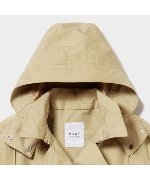 新品 AIGLE ゴアテックス トレンチコート S 36 ネイビー 防水 透湿