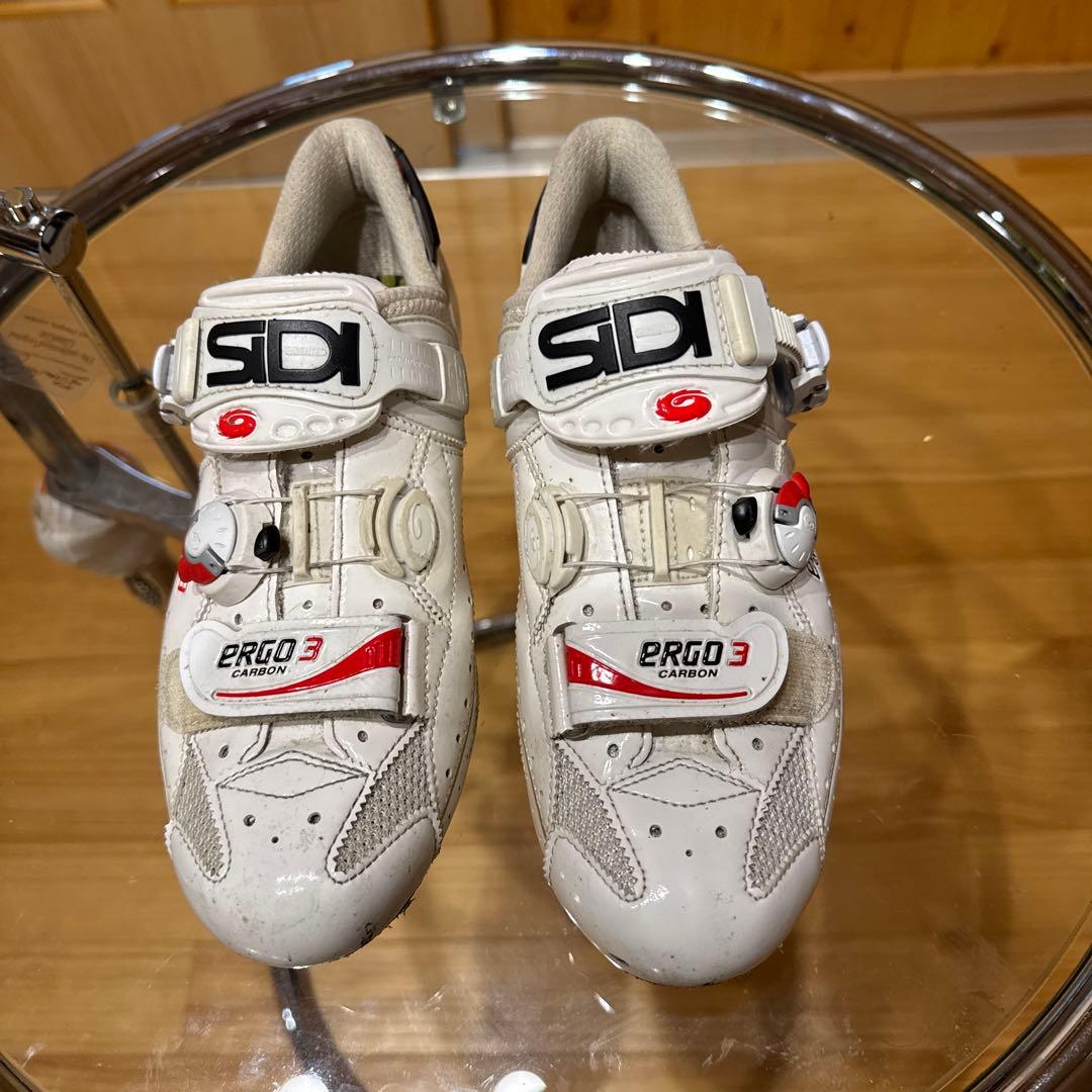 シディ SIDI エルゴ ERGO3カーボン　白 EU41 スピードプレイ専用