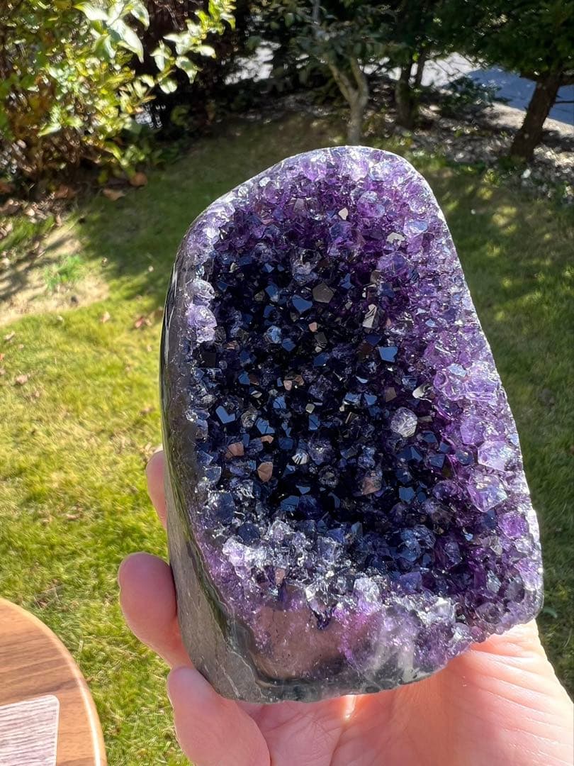 A756 アメジストクラスター　ローズクォーツ丸玉　2点セット　天然石