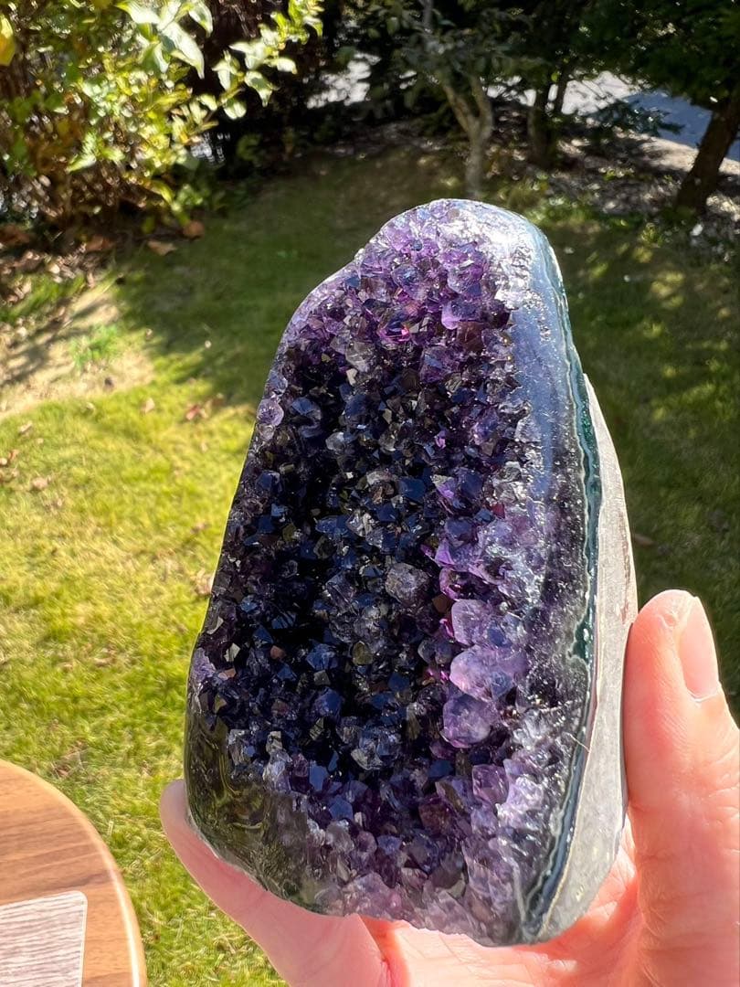 A756 アメジストクラスター　ローズクォーツ丸玉　2点セット　天然石