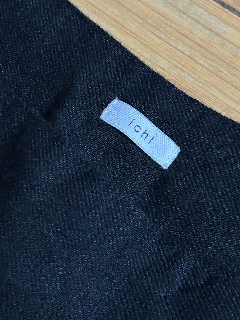 現行品⭐︎定価19,800円 ichi イチ　リネンサロペット　黒