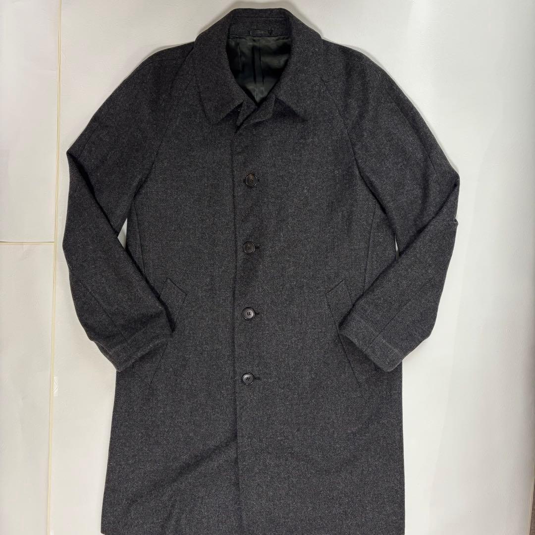 【美品】イタリア製 ベルベスト ウール バルマカーンコート グレー 46 M相当