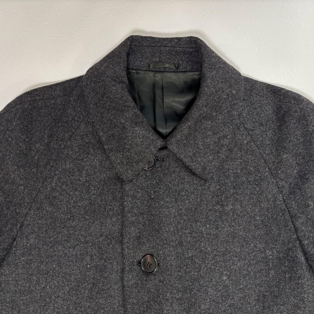 【美品】イタリア製 ベルベスト ウール バルマカーンコート グレー 46 M相当