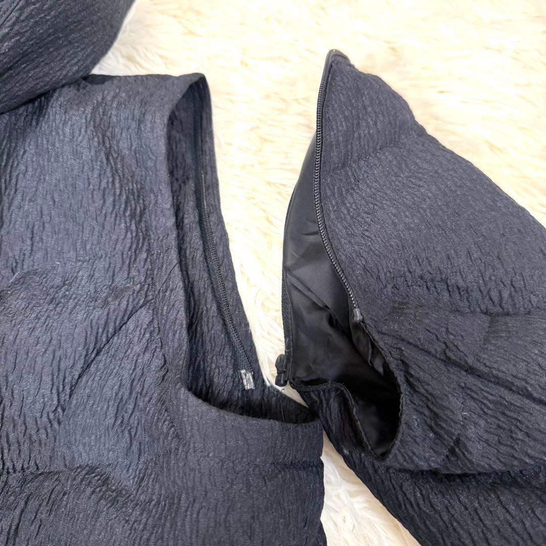 美品 4way エムプルミエ クチュール ショートダウンコート　ネイビー 高級