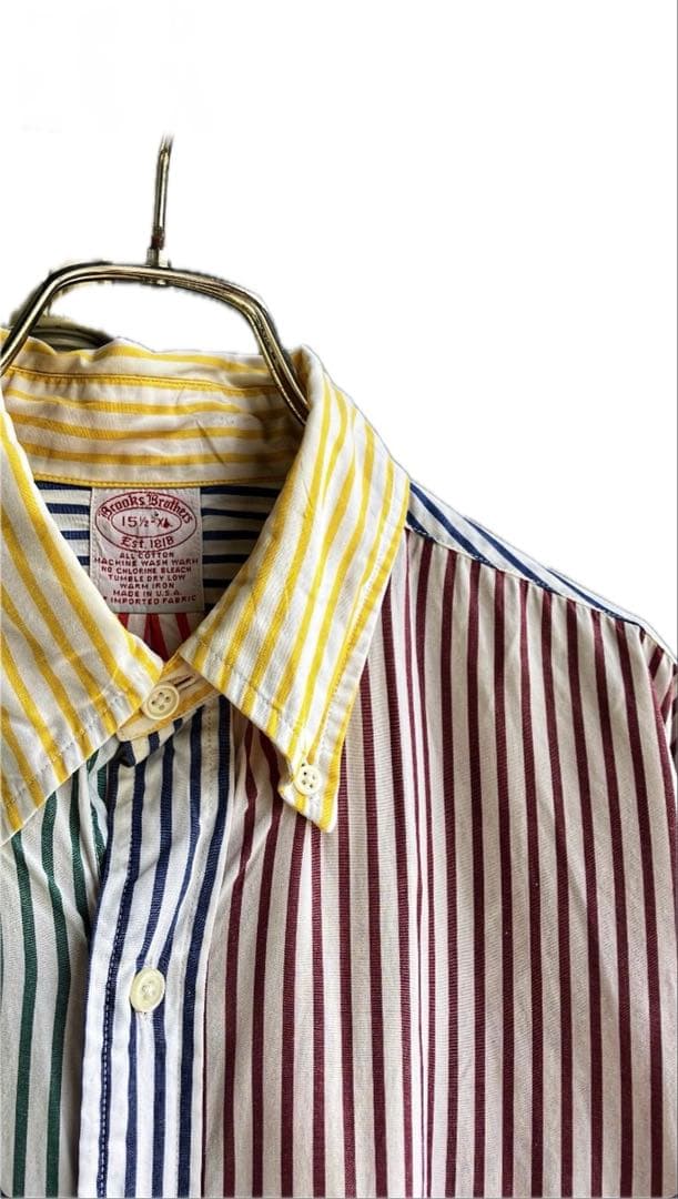 1990s Brooks Brothers-crazy stripe シャツ