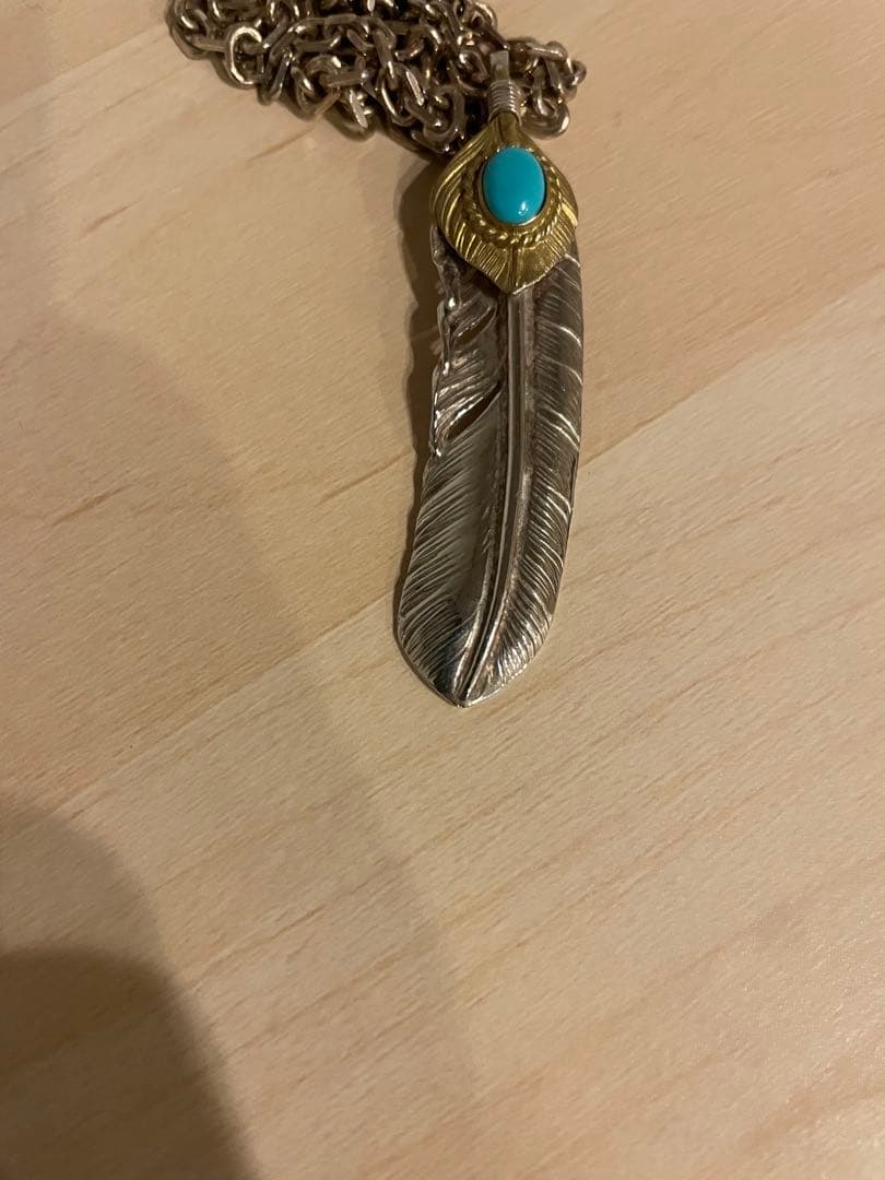 上金金縄ターコイズ特大フェザー　ゴローズ