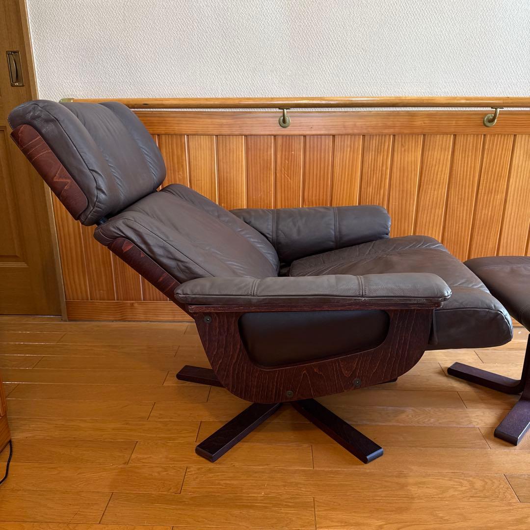 デンマーク KEBE/ケベ リクライニングチェア プライウッド ビンテージ