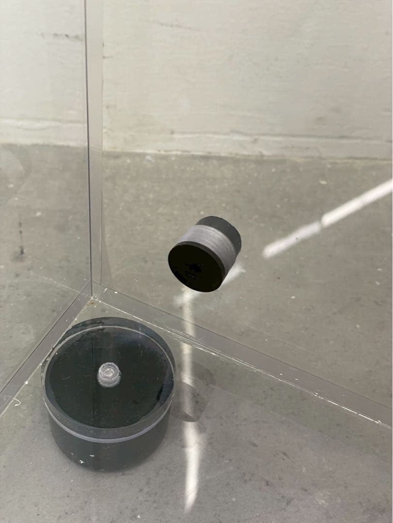 未使用アクリルケース キューブBOX ディスプレイボックス ショーケース 透明紫