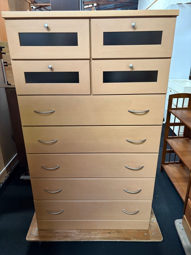 大川家具　7段チェスト　横幅80㎝　奥行42㎝　高さ134㎝