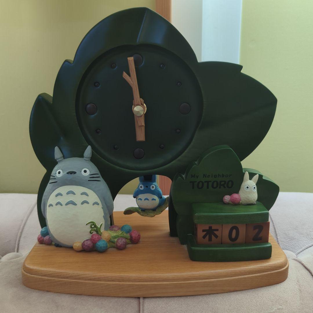 【入手困難】トトロ 置時計 木製台座付き