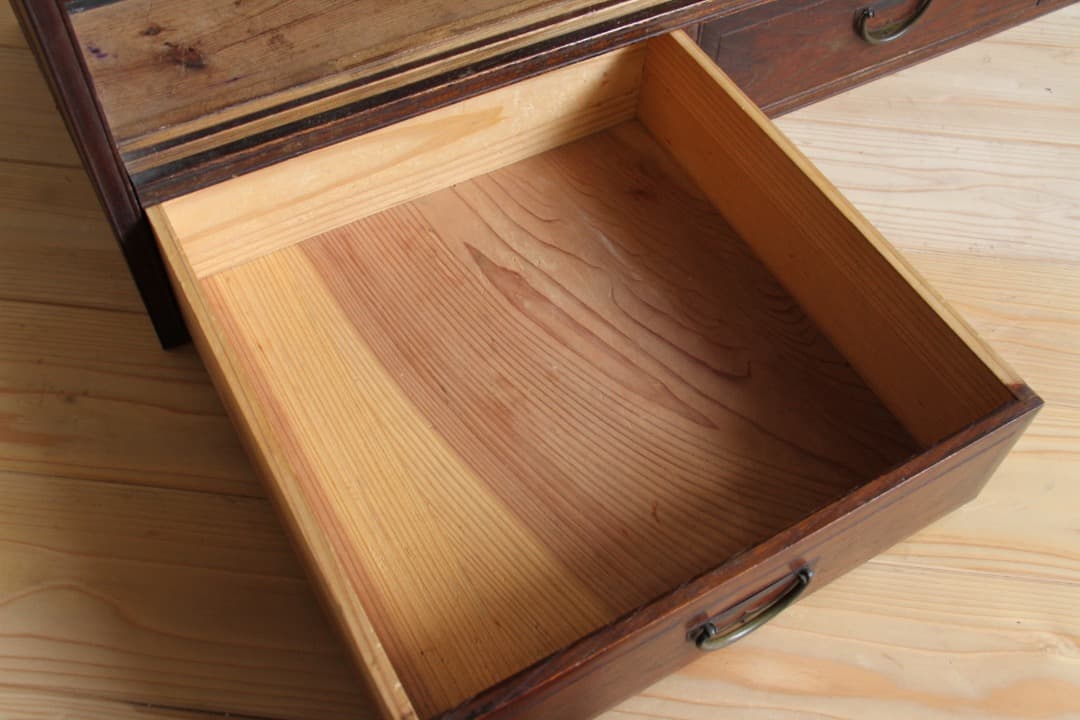 収納棚　本棚　引戸　引き出し　古道具　古家具　ビンテージ　アンティーク　レトロ