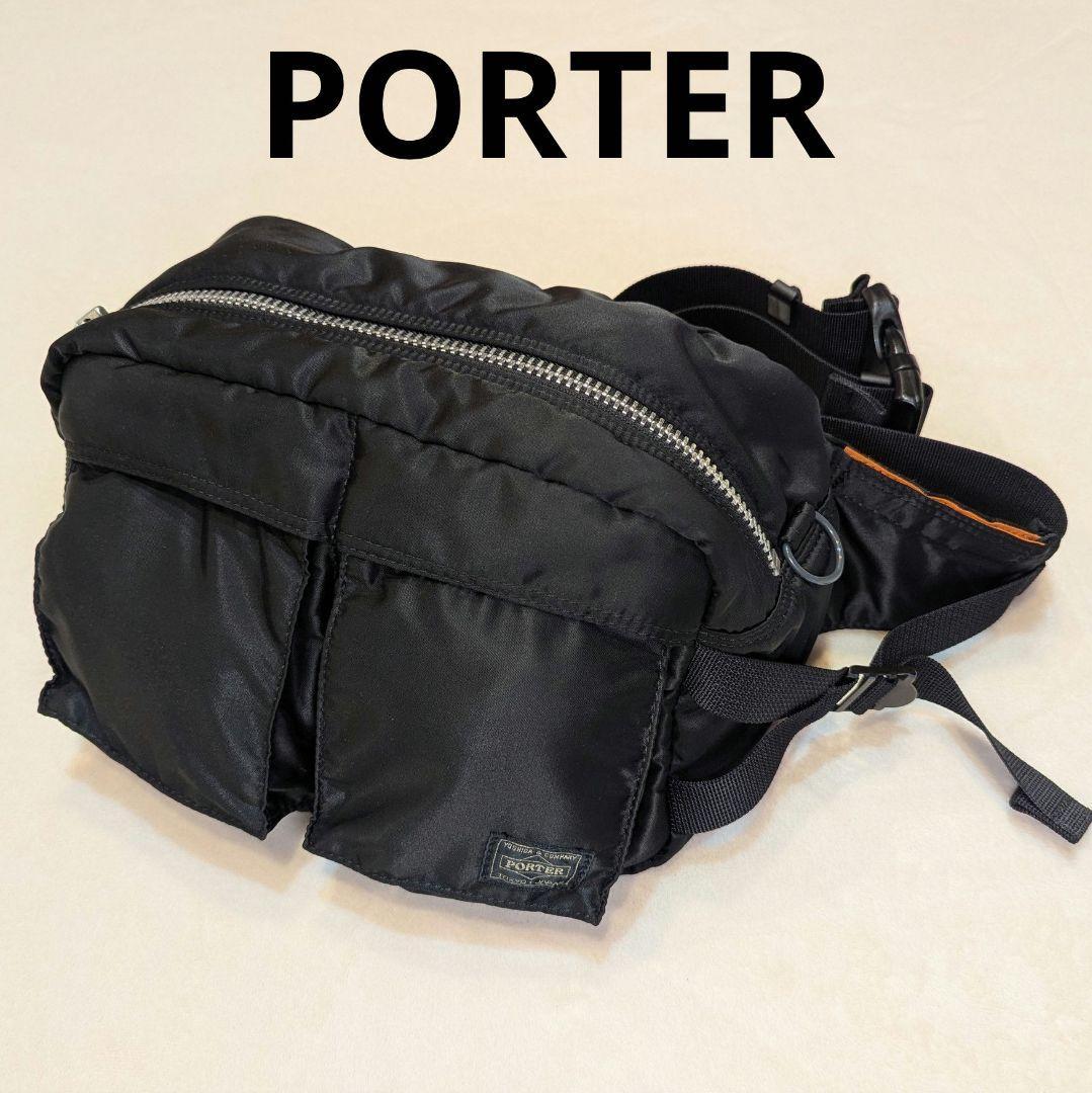 KK 【極美品】PORTER タンカー ボディバッグ ブラック