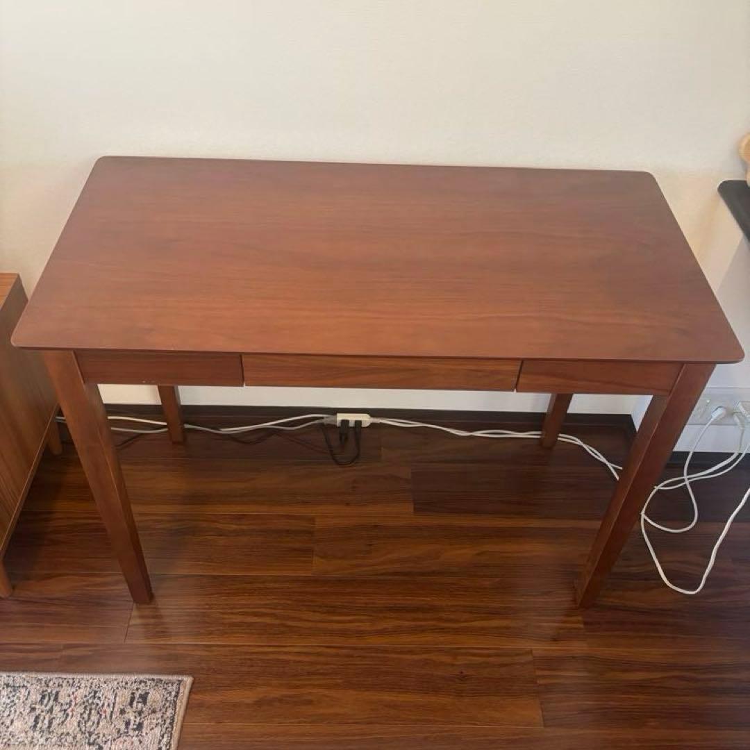 在宅ワークに◎ 北欧風　木製デスク　幅100㎝